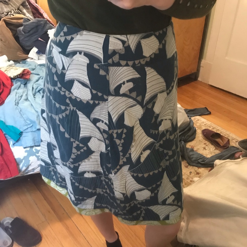 Reversible Nautical Skirt - Picture 3 of 5